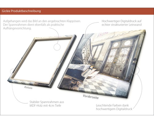 Giclée Kunstdruck auf Leinwand mit MDF Rahmen