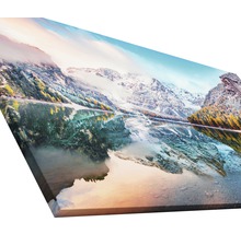 Leinwandbild mit Bergsee-Motiv und Berglandschaft
