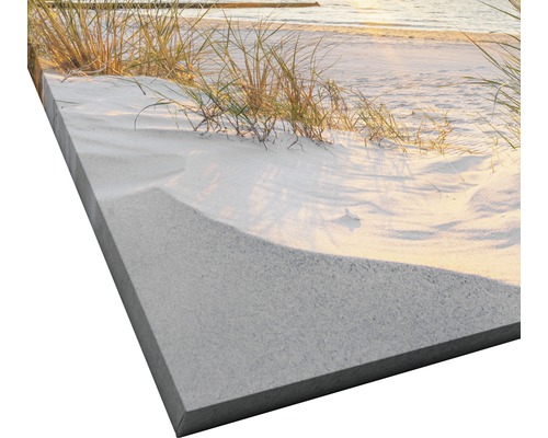 Leinwandbild mit Strandmotiv und Gras