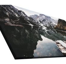 Leinwandbild mit Bergsee und Booten
