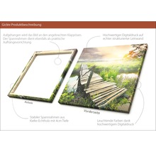 Giclée Kunstdruck auf Leinwand mit Holzrahmen und Landschaftsmotiv