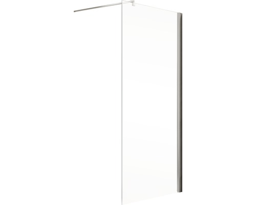 Duschabtrennung aus Glas mit Metallelementen