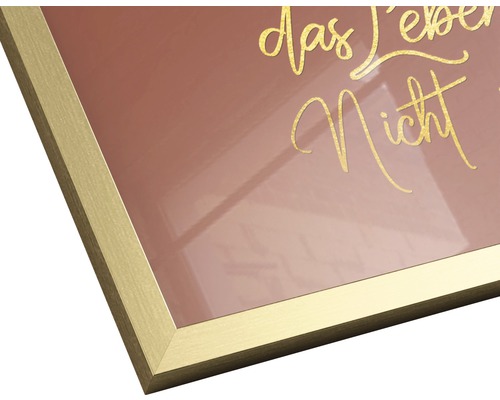 Gerahmtes Bild mit Schriftzug