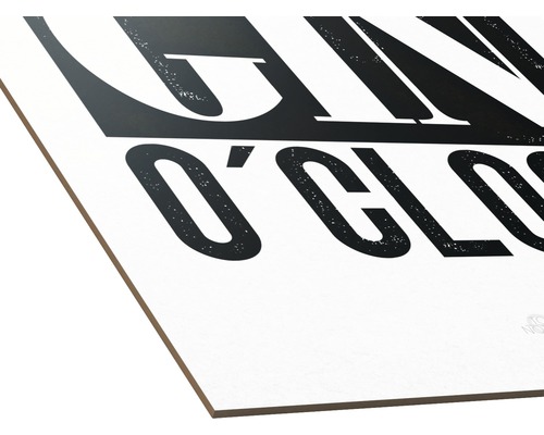 Dekoratives Schild mit der Aufschrift Gin O''Clock