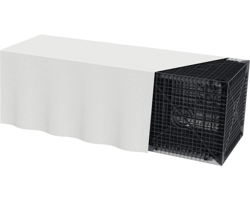 Regenwasserversickerungsblock mit Vliesummantelung