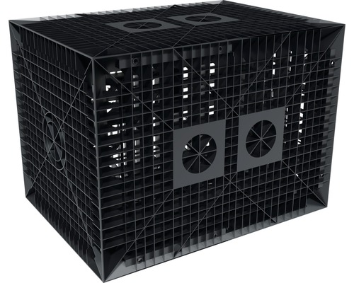 Schwarzer Rigofill Rigolen Speicherblock zur Regenwasserversickerung