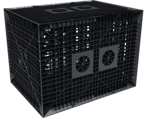 Schwarze Sickermulde aus Kunststoff