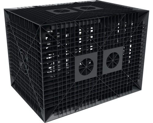 Schwarzer Rigolenblock zur Regenwasserversickerung