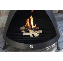 Westmann Feuerstelle mit Grillfunktion inkl. Rauchablass Stahl schwarz