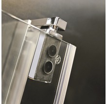 Drehfalttür für Seitenwand Breuer Europa Design 90 cm Anschlag rechts Dekor Grau Profilfarbe chrom-thumb-2