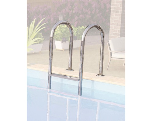 Edelstahltreppe für Schwimmbecken mit zwei Stufen