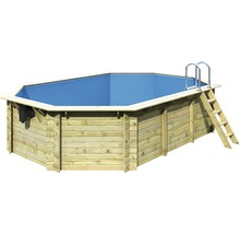 Holzpool mit Leiter und Filtersystem