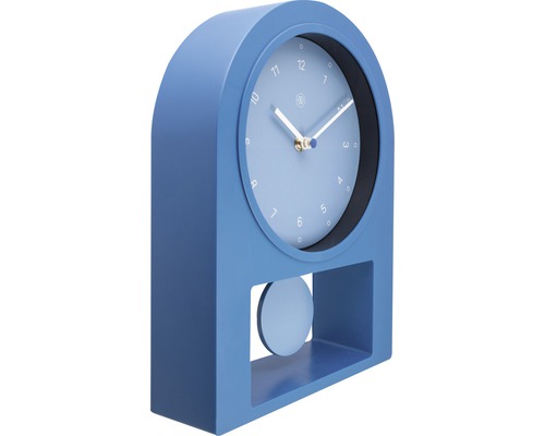 Blaue Tischuhr mit Pendel
