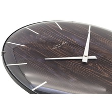 Wanduhr Edge-Wood-Dome Kunststoff braun Ø 35 cm