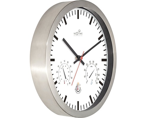Wanduhr mit integriertem Thermometer und Hygrometer