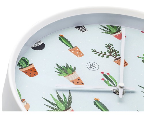 Wanduhr mit Kaktusmotiven