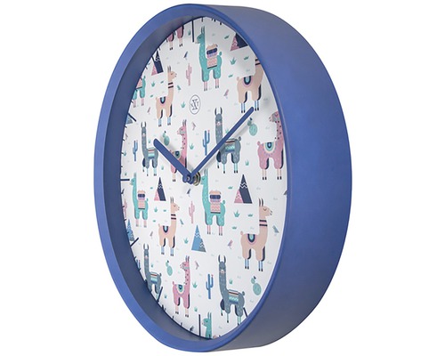 Wanduhr mit Lama Muster