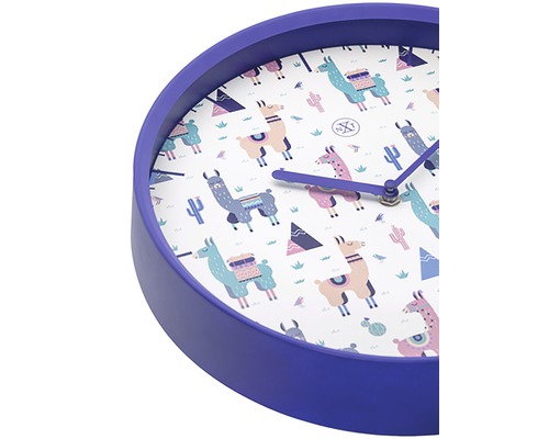 Wanduhr mit Lama-Motiv