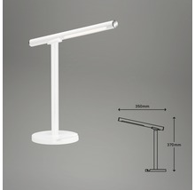 LED-Tischleuchte mit Abmessungsangaben