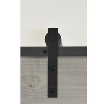 Schiebetür-Komplettset Barn Door Vintage grau grundiert British gerade 95x215 cm inkl. Türblatt,Schiebetürbeschlag,Abstandshalter 35mm und Griff-Set-thumb-4