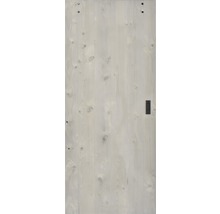 Schiebetür-Komplettset Barn Door Vintage grau grundiert British gerade 95x215 cm inkl. Türblatt,Schiebetürbeschlag,Abstandshalter 35mm und Griff-Set-thumb-2