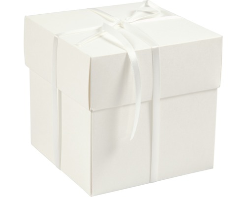 Quadratische Geschenkbox mit Schleife