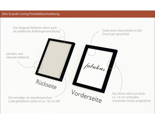 Schlanker Bilderrahmen mit der Aufschrift Fabulous