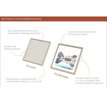 Produktbeschreibung Slim Scandic Living mit Vorder- und Rückseite des Bilderrahmens
