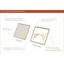 Bilderrahmen mit schmalem Holzrahmen, Vorder- und Rückseite dargestellt