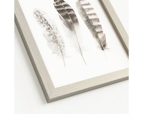 Gerahmtes Bild mit Federmotiv