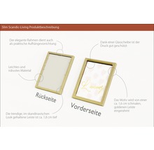 Zwei Slim Bilderrahmen mit schmaler, goldener Leiste, Vorder- und Rückseite