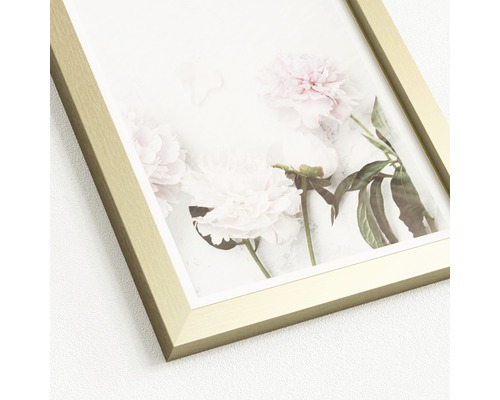 Goldener Bilderrahmen mit Blumenmotiv