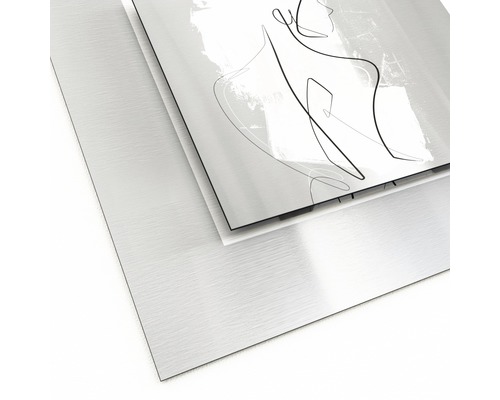 Metallbild mit abstrakter Darstellung