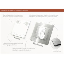 Aluminiumverbundplatte 50x50 Zentimeter mit Aufhängesystem, Vorder- und Rückseite