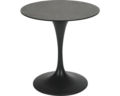 Runder Beistelltisch mit Säulenfuß