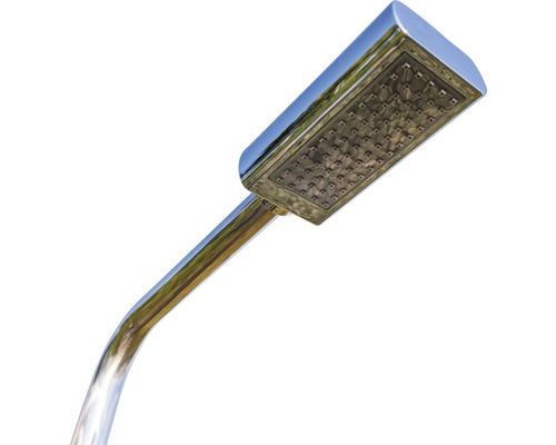 Duschkopf aus Metall mit eckigem Design