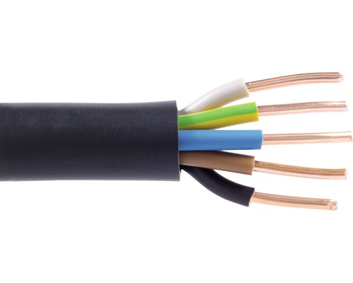 Elektrokabel mit fünfadriger Verdrahtung