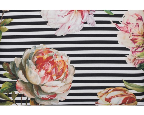 Stoff mit Blumenmuster und Streifen
