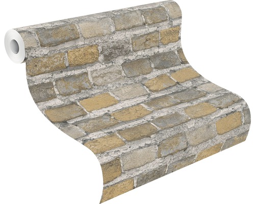 Tapetenrolle mit Backsteindesign