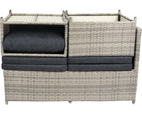 Gartencouch aus Rattan mit Kissen