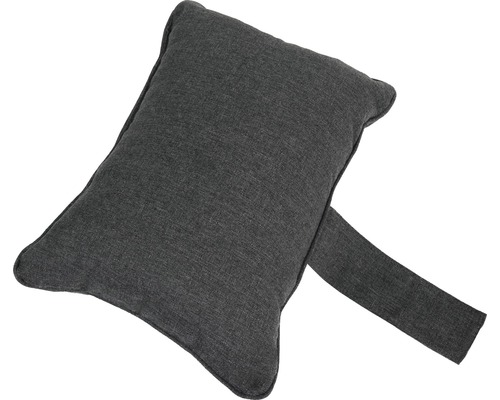 Dunkelgraues Nackenkissen mit Befestigungsband