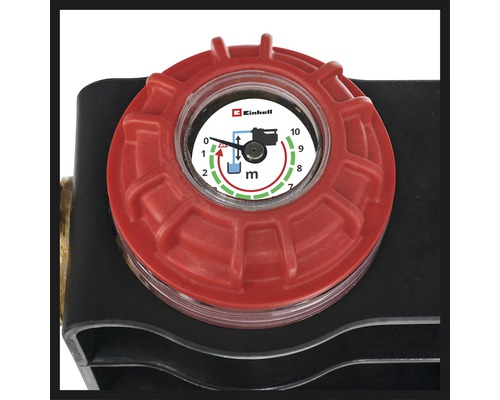 Einhell Logo. Ansaug-Höhenanzeige