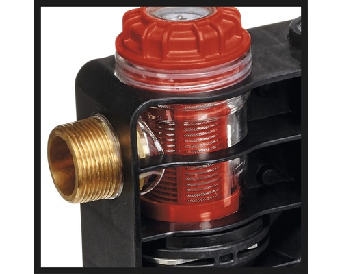 Wasserfilter mit transparentem Gehäuse und Gewindeanschluss