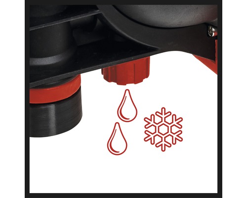 Abbildung von Tropfen und Schneeflocke als Symbole für Wasser und Frostschutz.