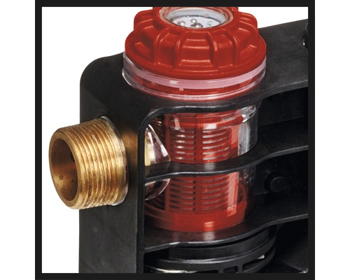 Detailansicht eines Bewässerungsfilters für den Garten