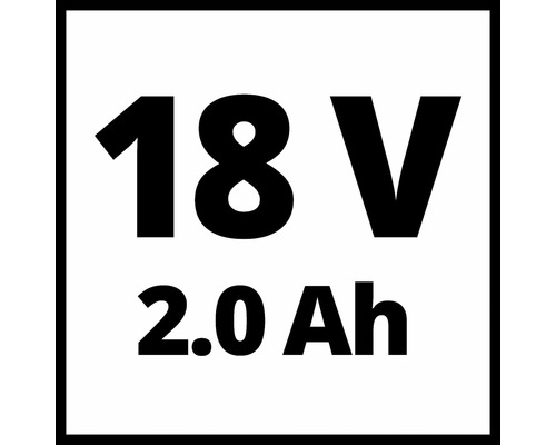 Symbol für 18 Volt, 2.0 Amperestunden