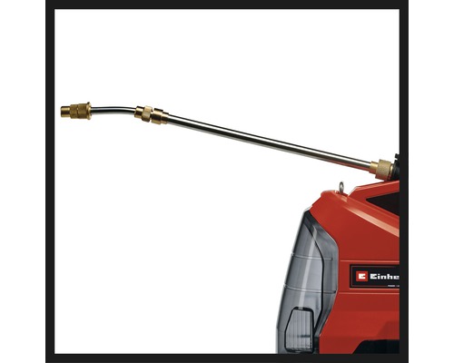 Einhell Logo auf einem Akku-Drucksprüher mit Sprühlanze