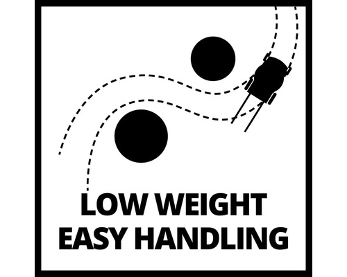 Symbol für geringes Gewicht und einfache Handhabung