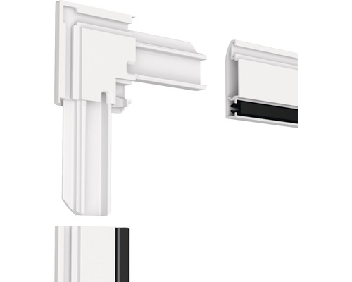 Fliegengitterrahmen mit Eckverbindern und Magnetband