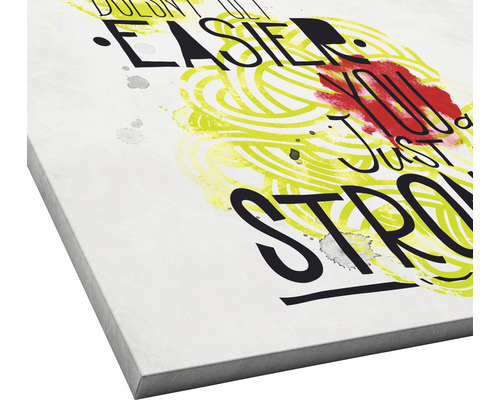 Dekorative Leinwand mit abstraktem Design und Motivationsspruch